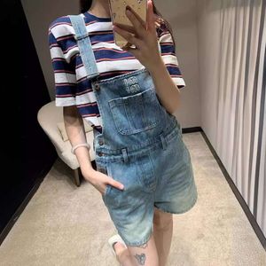 Women's Swimwear Nanyou Quality Mischievous Home 24 Summer New Cloth Embroidery Letter Casual Versatile Breathable Soft Backstrap Denim Shorts for Women