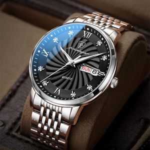 Armbanduhren Luxus Uhren Herren Geschäft wasserdichte Quarz Armband Uhr Edelstahl Zifferblatt Casual Sport Männliche Uhr Relogio Maskulino 286e