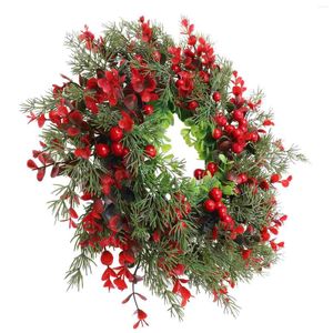 Decorative Flowers Artificial Garland Hanging Decor Front Door Decorate Xmas Supply Plastic Party Pendant Christmas Decorations