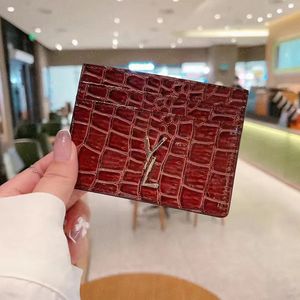 2024 Cassandre Luxury Designer Wallet Designer Woman Coin Titulares de cartões de alta qualidade letra de couro genuíno pequeno saco de aba Lady Luxurys