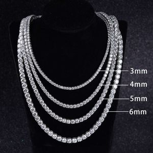 Starsgem Sterling sier bayan kolye Diamond Moissanite Gemstone Tennis Chain Necklace Jewelry For Women