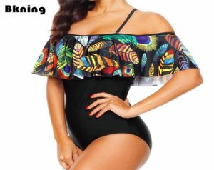 Ruffle Swimsuit 1ピースOne Women Large 2019 XXL Monokini Plus Size 2018 Trikini Tribal Print African Plunge Swimwear Straps Pad Y2897776