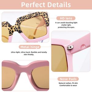 Baby Kids Cute Leopard Geometric Camouflage UV400 Children Personality Sun Protection Sunglasses Girls Boys Glasses 34a71