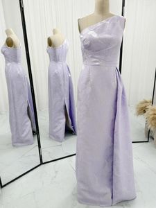 Party Dresses Lavender Purple Shoulder Korean Sexy Slim Dress M1302