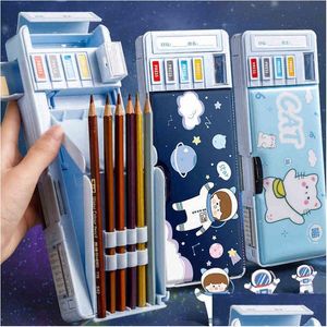 Learning Toys Pencil Case Astronaut Korean Stationery Kawaii Box Trousse Scolaire Pen School Lapiceras Eshe Escolar Pencilcase Drop DHB2A