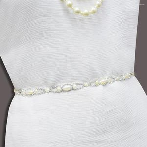 Party Favor Pearl Rhinestones Elegant Bridal Belt For Ladies Wedding Accessories