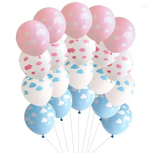 Party Decoration 10st Pink Blue White Cloud Confetti Latex Balloons Set Birthday Wedding Decors Hawaii Theme Baby Shower Supplies