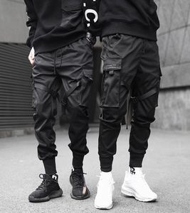 2019 Mężczyzn Blokowe Block Black Pocket Cargo Pants Harem Joggers HARAJUKU SCESPANT HIP HOP TATATIC PRZEDMIOTY 06N6177592