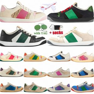 Sneakers Designer Shoes Screener Canvas Black White Suede Cream Butter Leather Red Lovelight Grey Womens Mens C8ry#