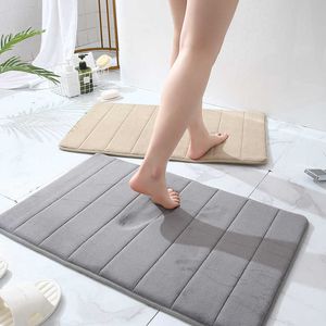 Carpets Household doormat minimalist solid color carpet bathroom non slip floor mat machine washable absorbent foot H240517