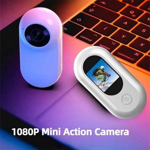 Câmeras de vídeo de ação esportiva 1080p Mini Action Camera portátil Câmera de bolso portátil com tela esportiva DV Bicycle Dashcam J240514