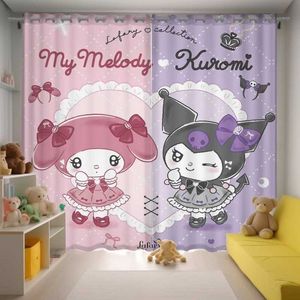 Обработка окончания домашний продукт centercurtainsnew stylekuromi мелодия девочка для мальчика комната спальня детская комната, пробитая без силоса, плавучие занавески