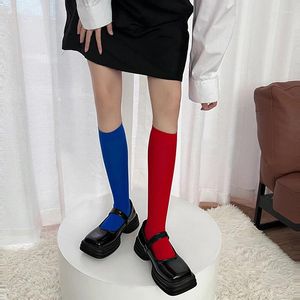 Donne calzini Candy Color Knee High Velvet Stockings Soft Elastic Calf Girls in stile Sexy Fashion JK Accessori