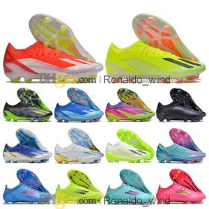 هدية حقيبة رجالي نسائية لكرة القدم أحذية X Crazyfast.1 FG Ground Cleats Messis Crazyfasts Kids Youth Boy Girls Lacer Soccer Shoes Outdoor Trainers Botas de Futbol