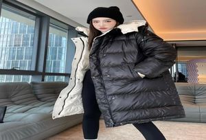 MON Original Badge Style Luxury Designer Brand Women039s Downs Jacket Parkas Coats Classic Ladies Fashion Black Glossy Faux 3454449