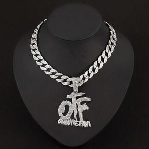 luxury jewelry hip hop style full diamond set off letter mens and womens universal pendant moissanite necklace designers create holiday gift accessories