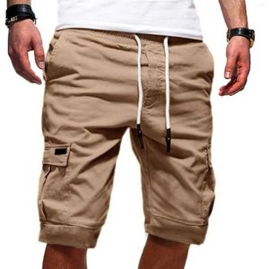 Men's Shorts Green Cargo Summer Bermudas Vintage Male Flap Pockets Jogger Casual Working Tactical 2024