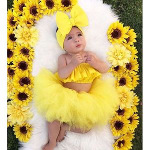 3 6 9 12 24 M Newborn Girl 3Pcs 2023 Summer Off Shoulder Tops+Tutu Skirts Infant Outfits Baby Photo Clothes L2405