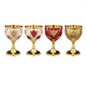 Tassen 30ml Mini Goblet Vintage Alloy Cup mittelalterlicher Stil wiederverwendbares Ornament