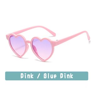 Retro çocuklar gözlük gözlükleri sevimli aşk kalp güneş gözlüğü güneş koruma moda vintage güzel tonlar
