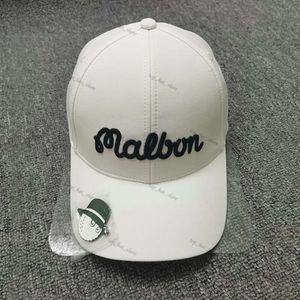 Malbons 골프 모자 볼 캡 큰 볼 마크와 함께 조절 가능한 골프 모자 349