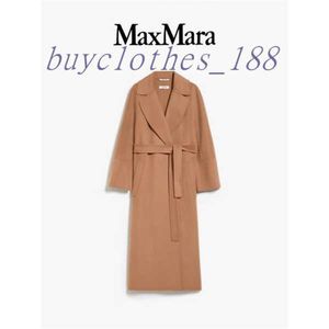 Kurtki damskie Wool Blend Coats Designer Trench Płaszcz 2024 Nowy wiosenny jesienna jesień Środkowa długość Koreańskie ubrania zimowe z paskiem opv8