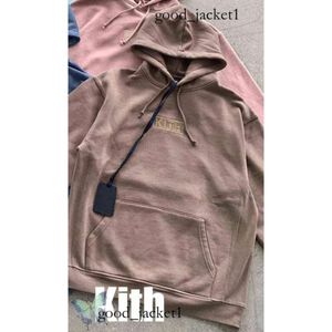 Kith Hoodie Bordado EssentialSclothing Sweetshirts Homens Mulheres Mulher de Sessa de Capuz de Capuz de Capuz Qualidade da Tag Dentro Q3el Vintage Manga Curta Kith Camisa 335