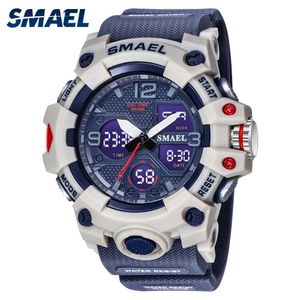 Wristwatches Mens Military Watch Outdoor Sports Multi functional Waterproof 50M Mens Quartz Watch SMAEL 8008L2304