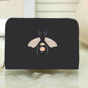 Projekt marki drukowane tygrysy Let Letter Mone Card Moneta torebka Multifunkcyjna krótka portfel luksusowy projektant pszczół pszczoły CLUTC 2339