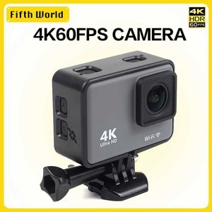 Câmeras de vídeo de ação esportiva 2024 Nova câmera de ação 4K60FPS com controle eletrônico de controle remoto Wi -Fi, estabilização de imagem, adequada para mergulho e esportes ao ar livre J240514