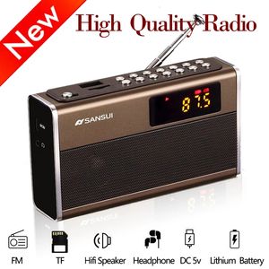 Receptor de rádio Radio portátil de Mini FM Retro de alta qualidade com presente de banda sedora para idosos 240506