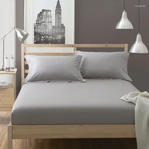 Sängkläder sätter 3st/set bomullsfast sängmadrassuppsättning med fyra hörn och elastiskt band monterade lakan örngott