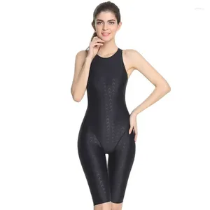 Damenbadebekleidung Hochleistungsklang knielang ein Stück Badeanzug für Sport und Schwimmfrauen schwimmen Kleidung elastischer Bikini