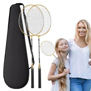 Badminton Racket Set för vuxna Lätt utrustning Svett Absorberande proffs Sport 240516