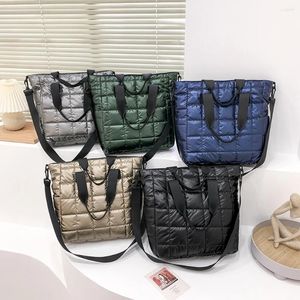 Bolsas de noite bolsa feminina nylon algodão acolchoado acolchoado de bordado de bordado de mão superior ladrice bola de compras crossbody tendências