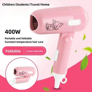 2024 Cartoon Fashion Hair Dryer for ChildrenStudentsDormitoriesTravel Portable Foldable 2speed Home 240506