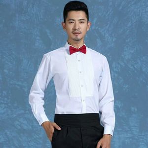 卸売および小売高品質の新郎シャツマンシャツ長袖ホワイトシャツ花groomアクセサリー01 2713