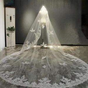 Свадебные вуали Real POS Long Long Wedding Veil 4 метра белая слоновая кость с расчесыванием 1T аксессуары для невесты Vail Velos de Novia 269a