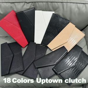 10A Designer -Tasche Uptown Clutch Bag Handtaschen Brieftasche Frauen Krokodil Metall Buchstaben Kaviar Echtes Ledermünzen Geldbörsen Billfold Klappen Magnetische Schließung Beutel mit Kasten