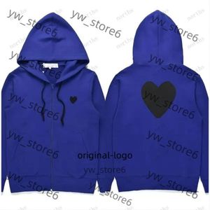 Men's Hoodie Sweatshirts Women Zipper Loose Coat Play Sweatshirt Commes Cardigan Des Small Red Heart Jacket Garcons Standard and Fleece f271