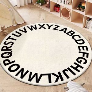 Carpets Carpet living room resistant to dirt and easy Nordic minimalist imitation cashmere slip carpet household circular cooling wearresistantc arpe H240517