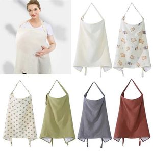 Nursing Cover Cotton Gauze Baby Care Cover Adjustable Mothers Privacy Breast Feeding Apron Baby Care Cover d240517