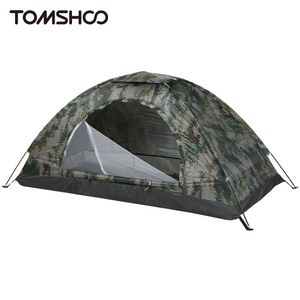 Tomshoo 1/2 Person Ultra Light Camping Tält Enskikts bärbart vandringstält UV-resistent beläggning Upf 30outdoor Beach Fishing 240507
