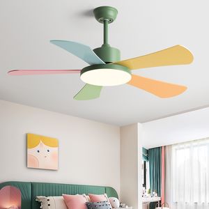 Children Room Ceiling Fan Light The bedroom Restaurant Fan Llights Modern Simplicity DC Electric Fan Indoor 110V 220V