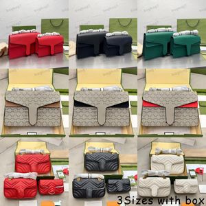 10a de alta qualidade 2024 Bolsa de moda popular 3size bolsas de designer de bolsa clássica Bolsa de embreagem Crossbody Bolsa de ombro de ombro de bolsa de couro real com caixa