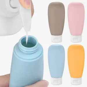 Storage Bottles 4Pcs 60ml Empty Frosted Soft Refillable Plastic Lotion Tubes Squeeze Flip Cover Hose Portable Travel Cosmetic Container