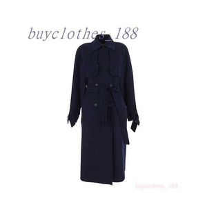 Women's Jackets Wool Blend Coats Designer Trench Coat 2024 New Spring Autumn Mid Length Korean Fashion Winter Clothes with Belt S4wu