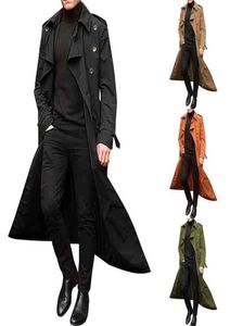 Nowy długi płaszcz Mężczyźni Sprężyna jesienna męska krawach zwykły płaszcz Mężczyźni luźne styl brytyjski Men039s płaszcz streetwear261a8663331