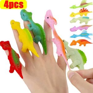 Decompression Toy Creative Dinosaur Finger Toy Childrens Fun Cartoon Animal Anxiety Relieving Stress Shooting Toy slingshot and slingshot game WX
