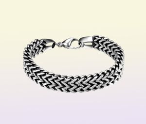 Stainless Steel Bracelets Figaro Chain Link Human Like Punk personality Lobster Bracelet Men039s Birthday Father039s 8497257928446